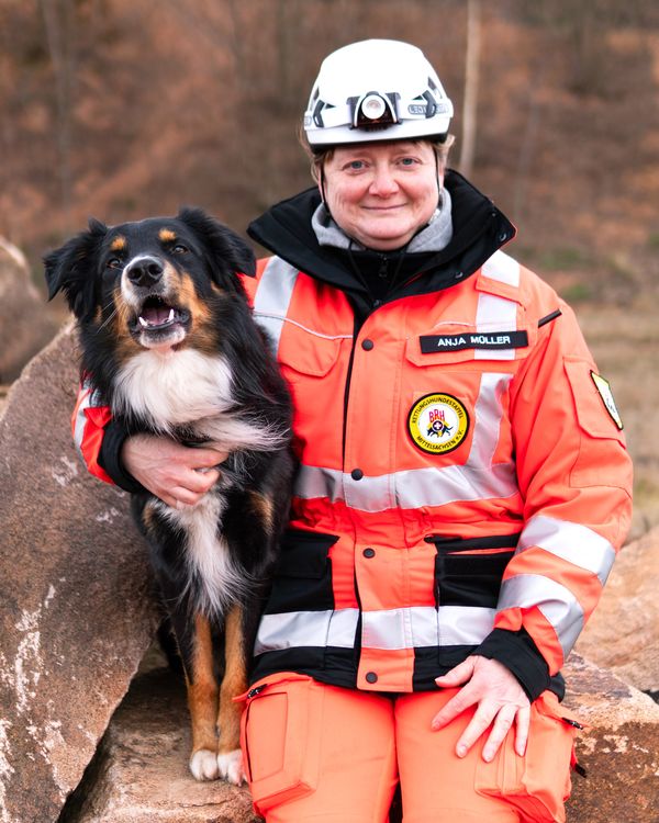 Anja mit Australian Shepherd Whisky